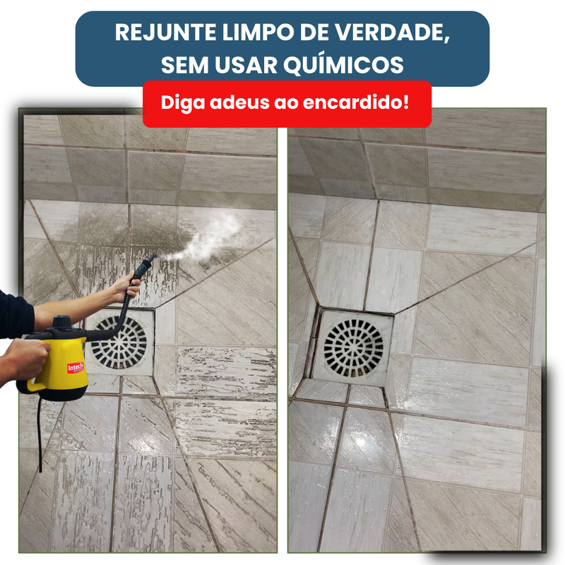 Limpador à Vapor + 9 acessórios + Frete Grátis