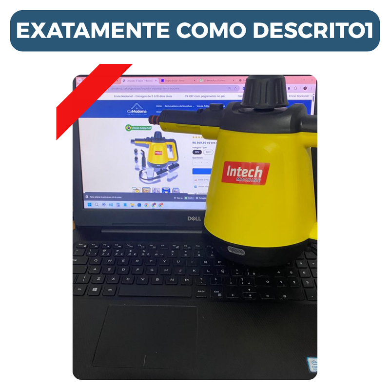 Limpador à Vapor + 9 acessórios + Frete Grátis